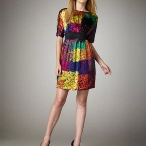 Trina Turk 100% Silk Multicolor Fit & Flare Dress, 4
